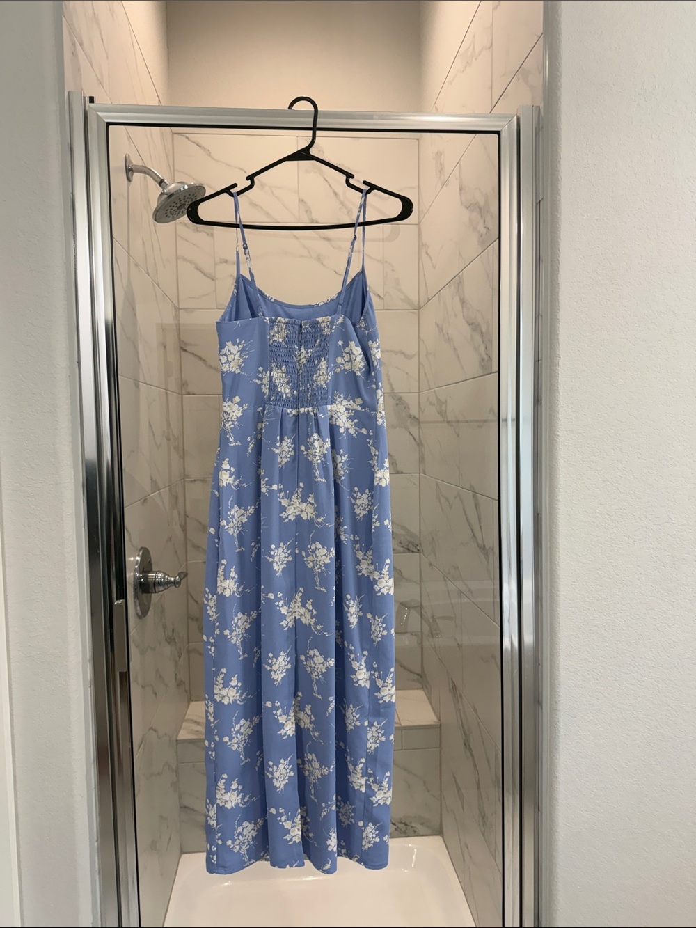 Abercrombie & Fitch Light Blue Floral Midi Slip Dress - Picture 2 of 3